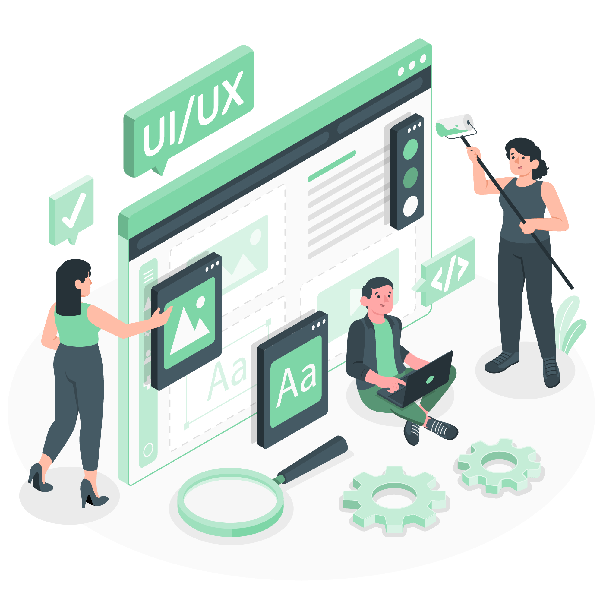 Equipo de diseño trabajando